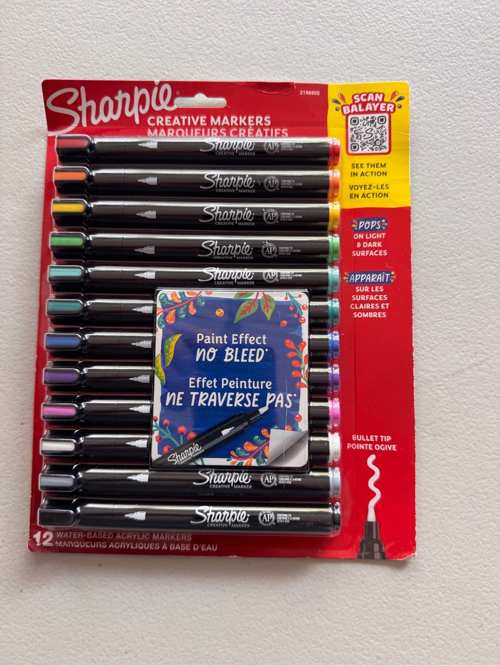 NEW Sharpies Creative Markers 12-Color Set - Assorted Colors
